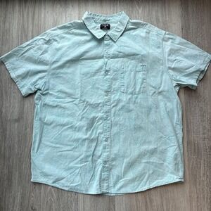 Hurley Men's XXL Pineapple Print Short Sleeve Button Down Shirt